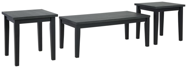 Garvine - Black / Gray - Occasional Table Set (3/cn)