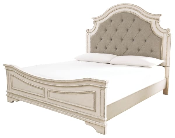 Realyn - Two-tone - California King Upholstered Panel Bed