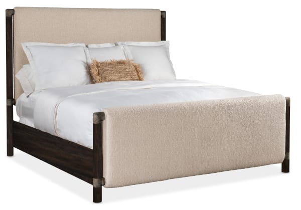 Retreat - Queen Upholstered Panel Bed - Beige