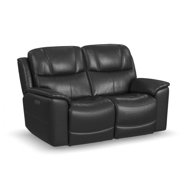 Crew - Power Reclining Loveseat With Power Headrests & Lumbar - Black
