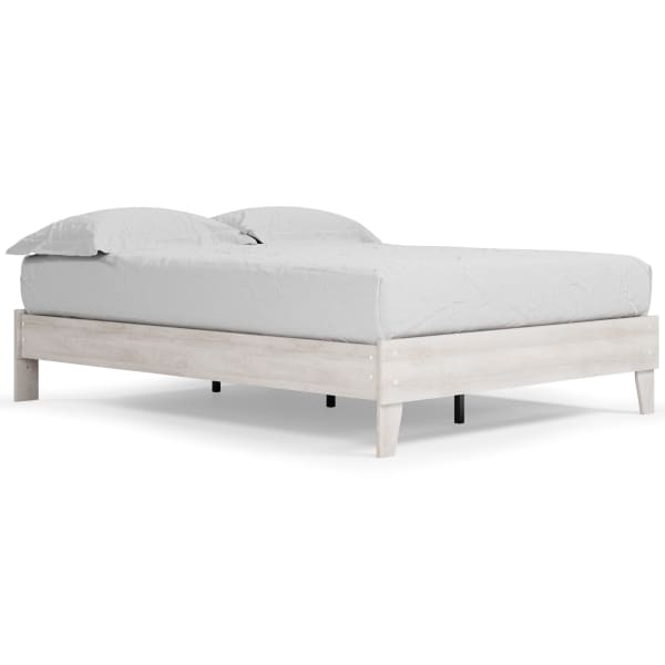 Paxberry - Whitewash - Queen Platform Bed