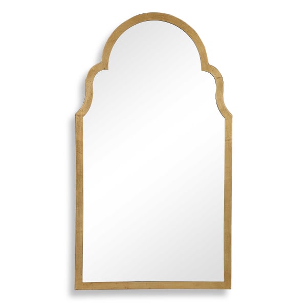 Shaped Arch Top Frame Mirror - Gold Leaf