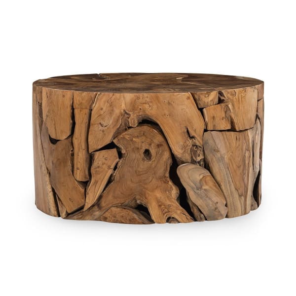 Rhea - Solid Wood Round Coffee Table - Natural