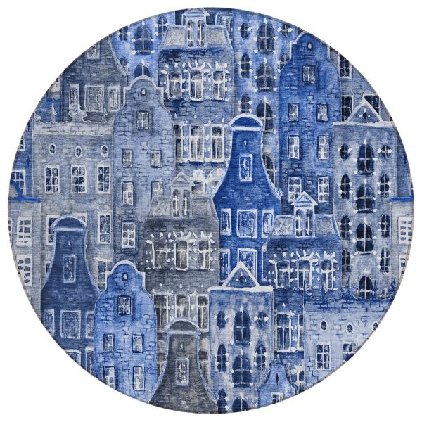 Addison Rugs Chantille Blue 8'0" x 8'0" Round