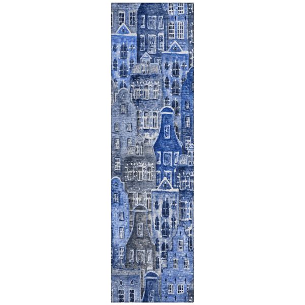 Addison Rugs Chantille Blue 2'3" x 7'6" Runner