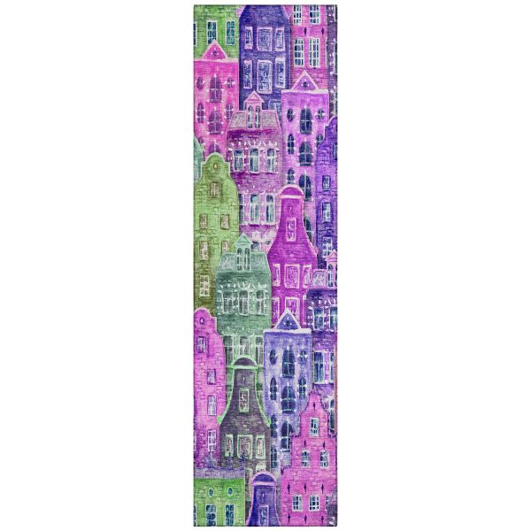 Addison Rugs Chantille Purple 2'3" x 7'6" Runner Collection