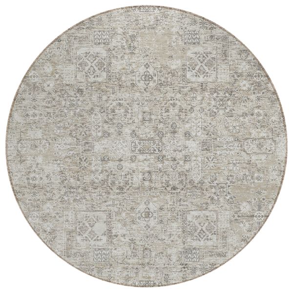 Addison Rugs Chantille Taupe 8'0" x 8'0" Round Collection