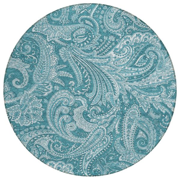 Addison Rugs Chantille Turquoise 8'0" x 8'0" Round