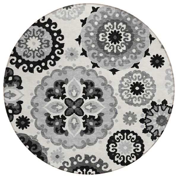 Addison Rugs Chantille Black 8'0" x 8'0" Round Collection