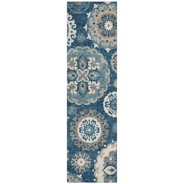 Addison Rugs Chantille Blue 2'3" x 7'6" Runner Collection