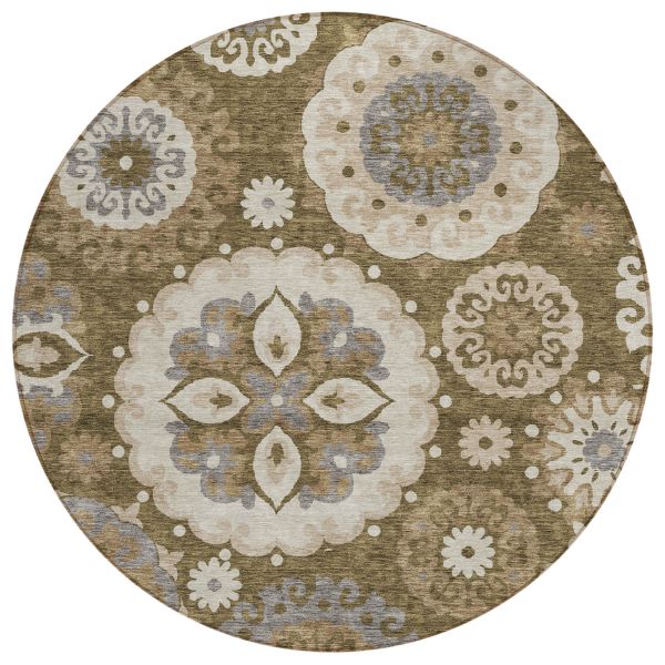 Addison Rugs Chantille Brown 8'0" x 8'0" Round Collection