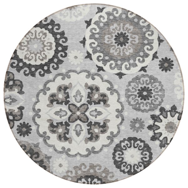 Addison Rugs Chantille Silver 8'0" x 8'0" Round Collection