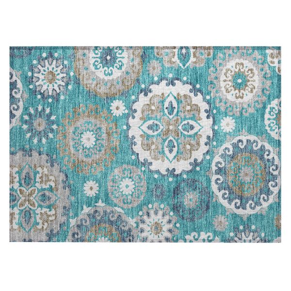 Addison Rugs Chantille Teal 1'8" x 2'6" Collection
