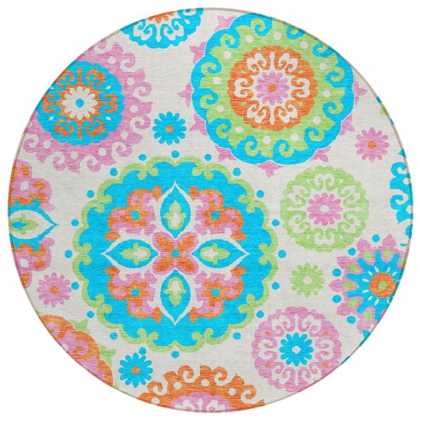 Addison Rugs Chantille White 8'0" x 8'0" Round Collection