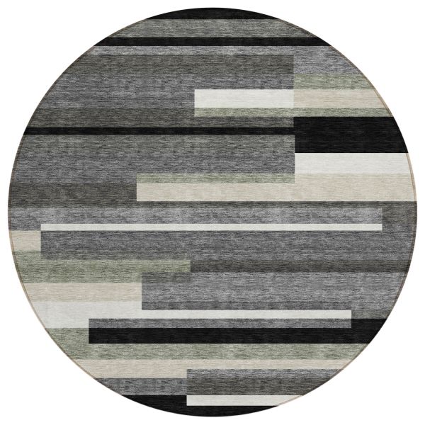 Addison Rugs Chantille Black 8'0" x 8'0" Round Collection