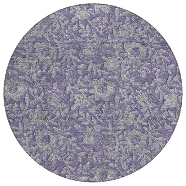 Addison Rugs Chantille Eggplant 8'0" x 8'0" Round Collection