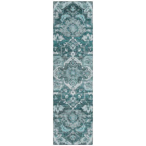 Addison Rugs Chantille Teal 2'3" x 7'6" Runner