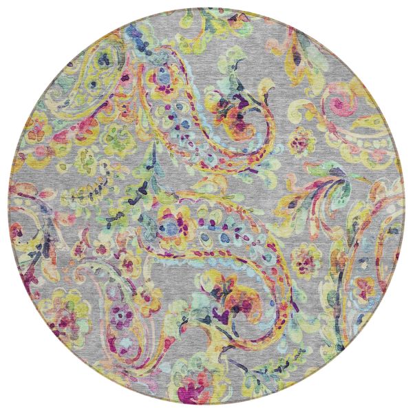 Addison Rugs Chantille Gray 8'0" x 8'0" Round Collection