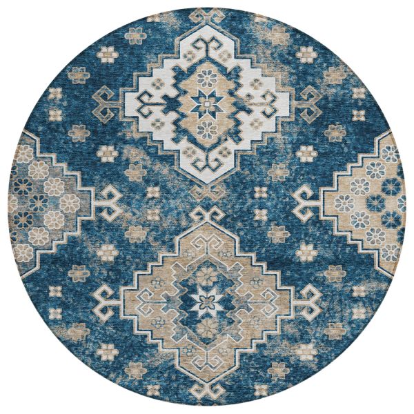 Addison Rugs Chantille Navy 8'0" x 8'0" Round