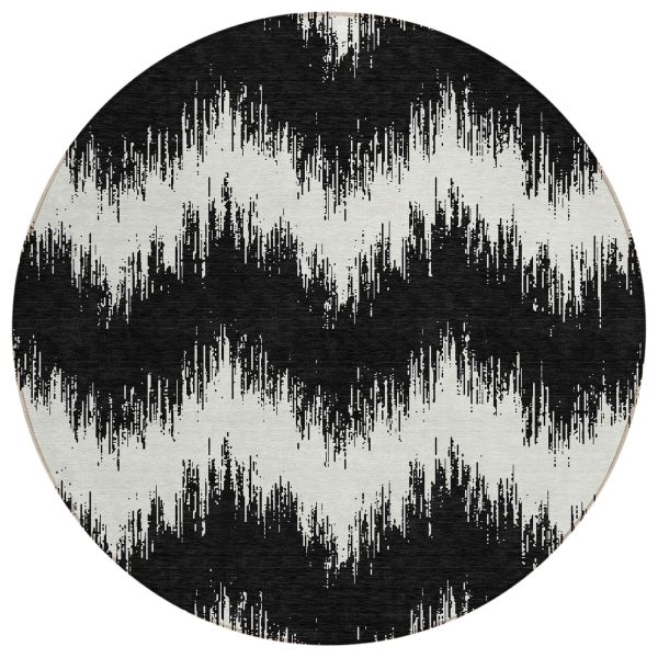 Addison Rugs Chantille Black 8'0" x 8'0" Round
