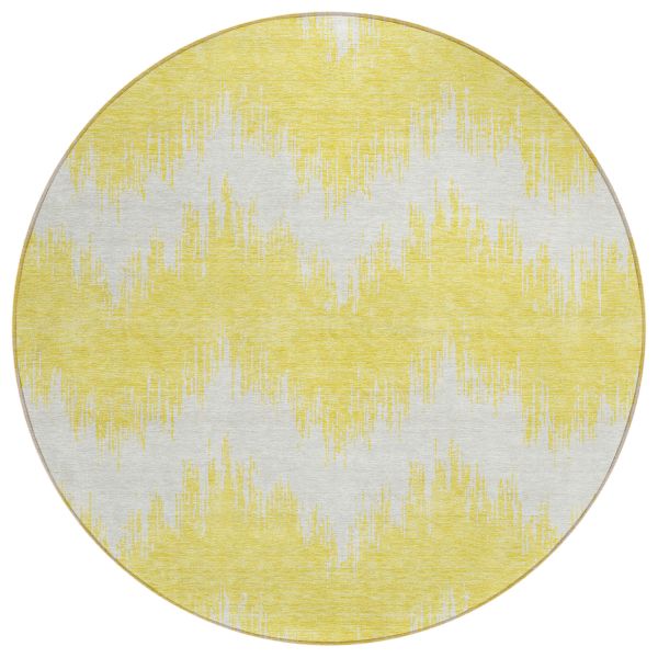 Addison Rugs Chantille Yellow 8'0" x 8'0" Round