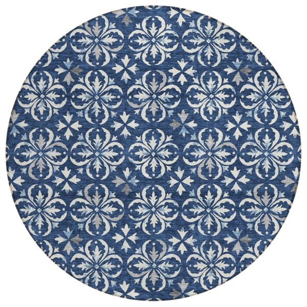 Addison Rugs Chantille Navy 8'0" x 8'0" Round