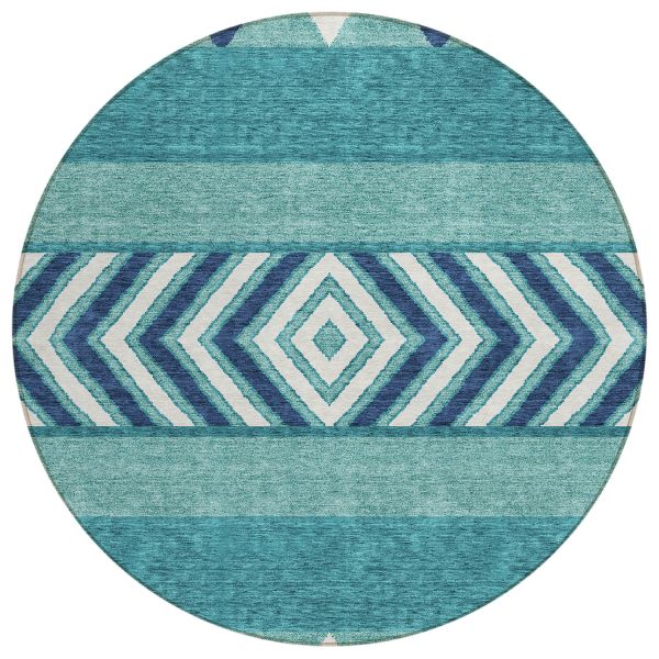Addison Rugs Chantille Teal 8'0" x 8'0" Round