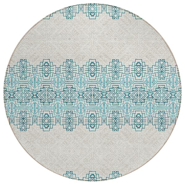 Addison Rugs Chantille Teal 8'0" x 8'0" Round Collection