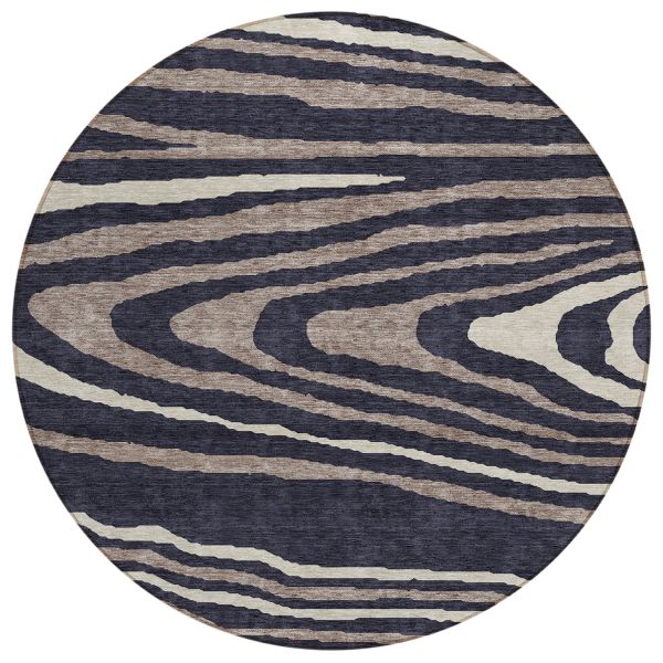 Addison Rugs Chantille Black 8'0" x 8'0" Round Collection