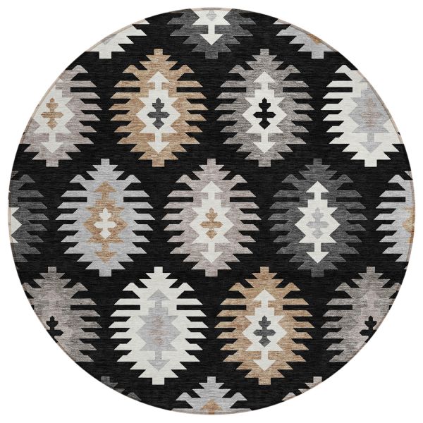 Addison Rugs Chantille Black 8'0" x 8'0" Round Collection