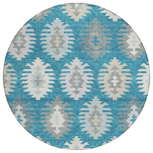 Addison Rugs Chantille Teal 8'0" x 8'0" Round