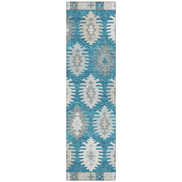 Addison Rugs Chantille Teal 2'3" x 7'6" Runner Collection