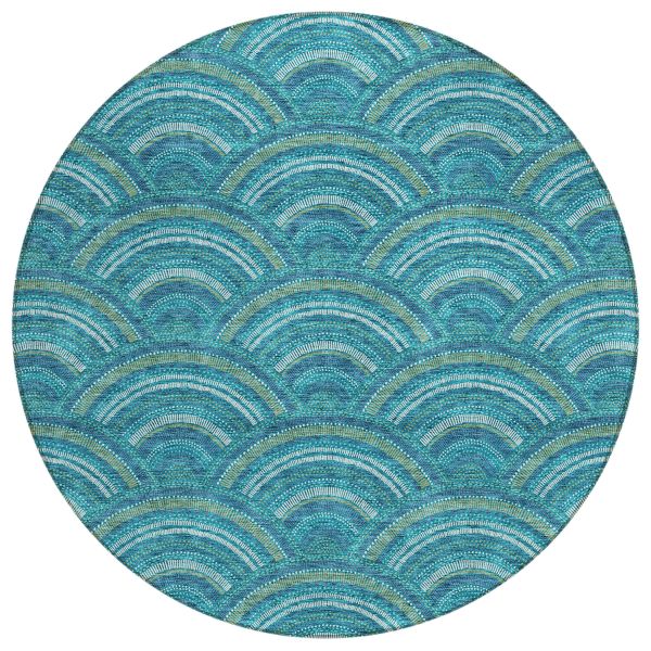 Addison Rugs Chantille Teal 8'0" x 8'0" Round Collection