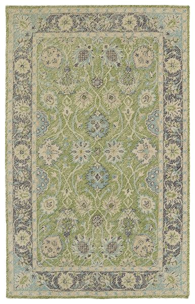 Kaleen Weathered Collection Lime Green