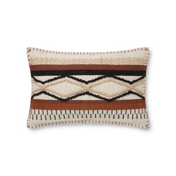Loloi Pillows PLL0058 Brown / Multi 13" x 21" Cover w/Poly Collection