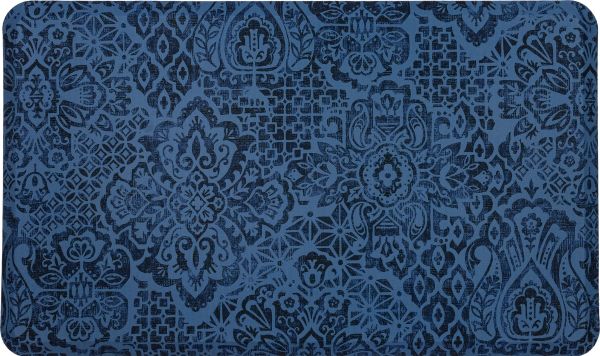 Mohawk Dri-pro Deluxe Cushion Mat Damask Nouveau Blue 1'8" x 3'6" Collection