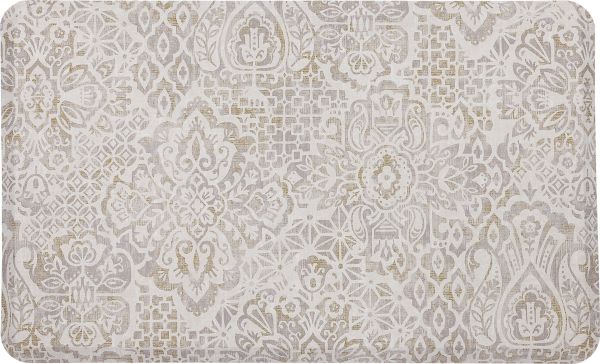 Mohawk Dri-pro Deluxe Cushion Mat Damask Nouveau Tan 1'8" x 3'6" Collection