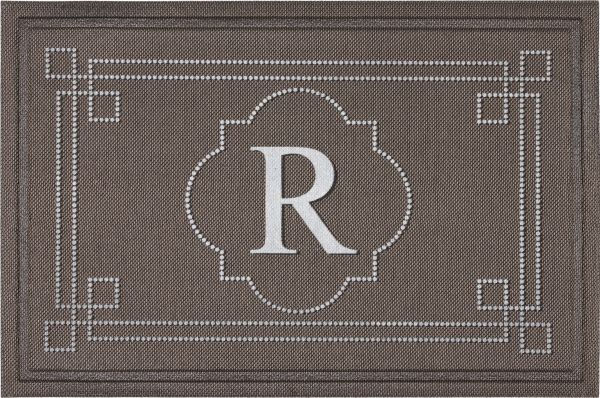 Mohawk Textured Entry Mat Flagstone Monogram R Multi 2'0" x 3'0" Collection