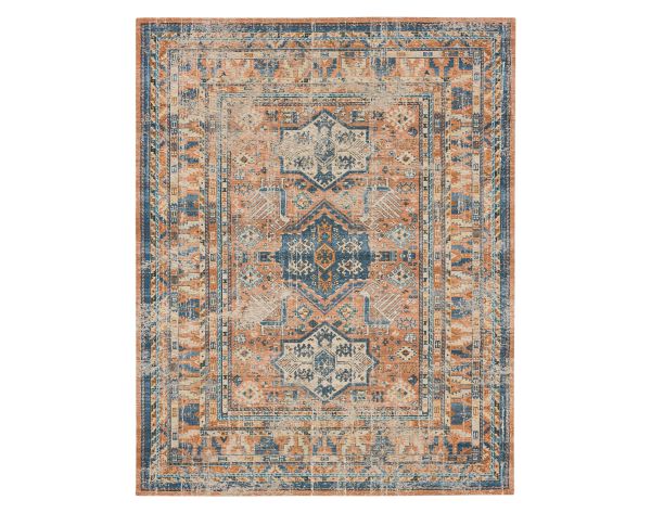 Karastan Rugs Zula Haykota Terracotta/Rust Blue