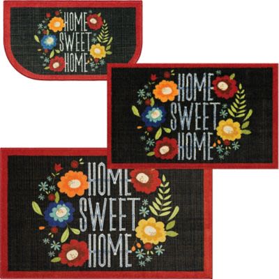 Mohawk Prismatic Home Sweet Flowers Black Set Collection