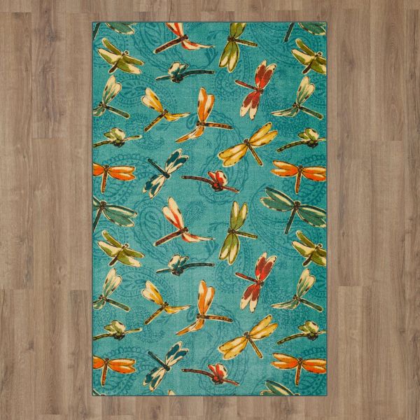 Mohawk Prismatic Summer Dragonflies Aqua Collection
