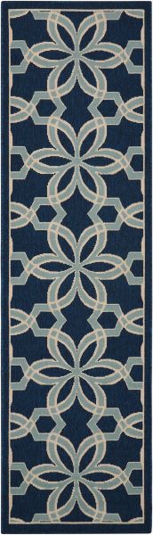 Nourison Home Caribbean Navy 2'3" x 7'6" Runner