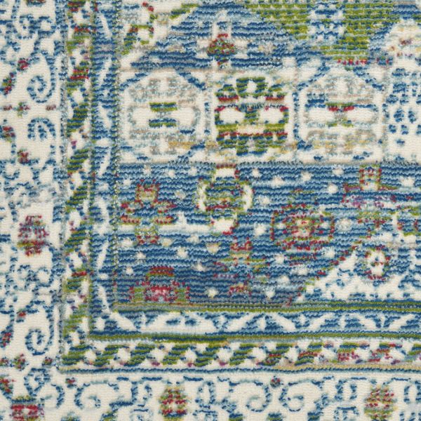 Nourison Home Ankara Global Ivory Light Blue