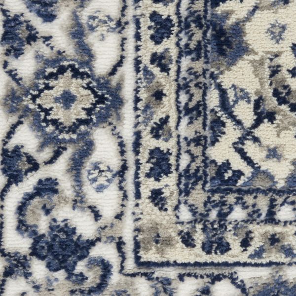 Nourison Home Cyrus Ivory/Navy 2'2" x 7'6" Runner
