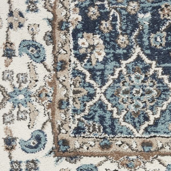 Nourison Home American Manor Blue/Ivory 2'2" x 7'6" Runner Collection