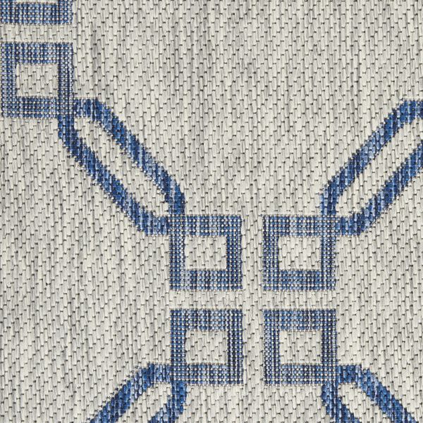 Nourison Home Country Side Ivory Blue 7’10” x Round Collection