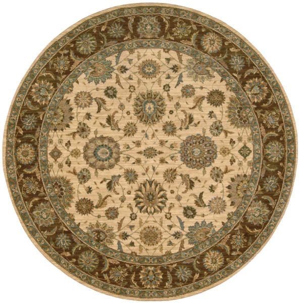 Nourison Home Living Treasures Beige 7’10” x Round