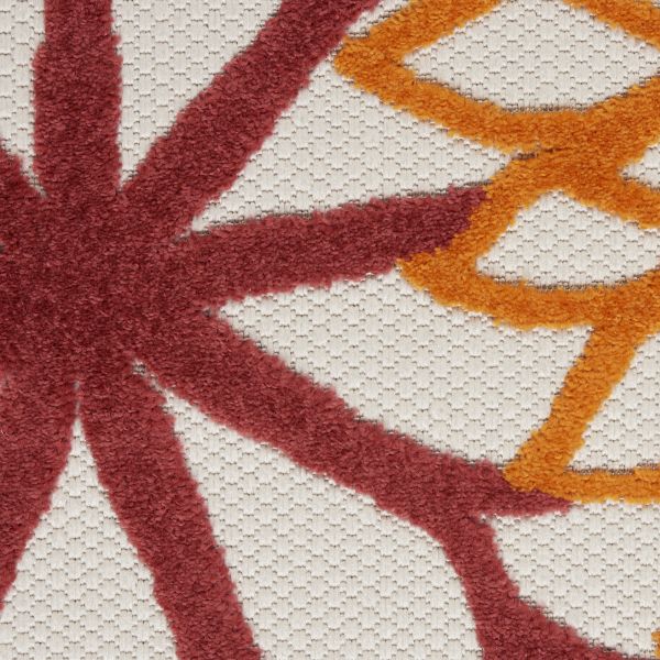 Nourison Home Aloha Red Multi Colored