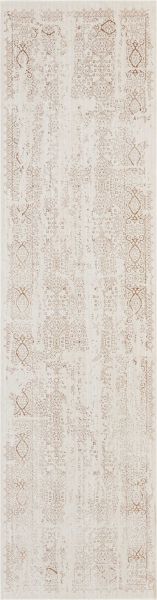 Nourison Home Silver Screen Ivory/Mocha 2'2" x 7'6" Runner