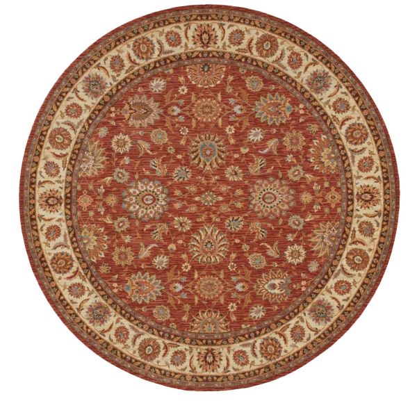 Nourison Home Living Treasures Rust 7’10” x Round